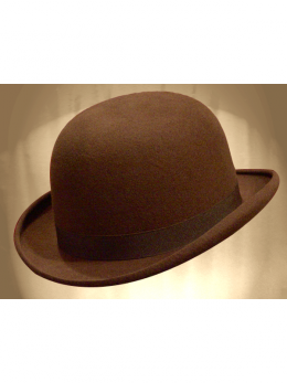 REAL BOWLER DERBY HAT BROWN MUSARAIGNE