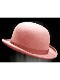 REAL BOWLER DERBY HAT CLEAR PINK