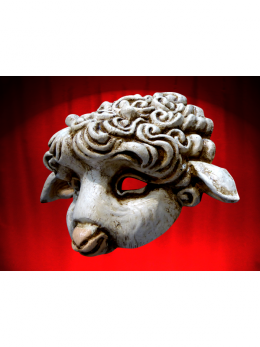 MASQUE de MOUTON ou BREBIS fait à VENISE en PAPIER MACHE ED