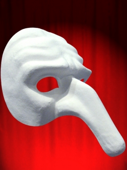 MASQUE COMEDIA POLICHINELLE PULCINELLA 2 BLANC