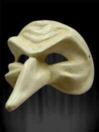 MASCHERA COMMEDIA DELL' ARTE CAPITANO 2 K - piccolo ZANNI ED GIA DIPINTA