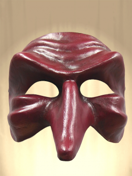 MASCHERA COMMEDIA DELL' ARTE CAPITANO 2 K - piccolo ZANNI ED GIA DIPINTA