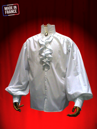 CAMICIA JABOT ABBOTTONABILE DAVANTI  SENZA PIZZO