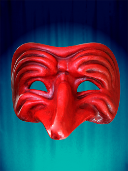 Italian comedy theater masks in papier maché - ZANNI ED 1