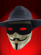 MASK V AS VENDETTA - ANONYMOUS - GUY FAWKES