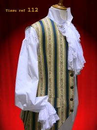 GILET LONG THEATRE EPOQUE 18ème et 19ème SIECLE - VESTE SANS MANCHE COSTUME VENITIEN