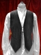 BLACK or striped men's costume waistcoat (suit vest - sleeveless jacket) in gabardine