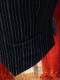 Chaleco de traje de hombre NEGRO o rayado (Chaqueta sin mangas) en gabardina